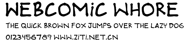 Webcomic whore.ttf字體轉換器圖片