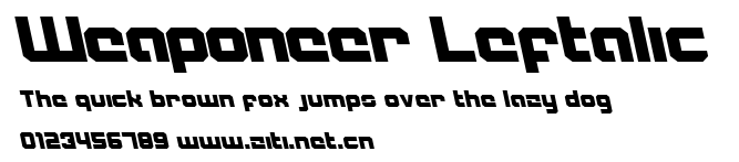 Weaponeer Leftalic.ttf字體轉換器圖片