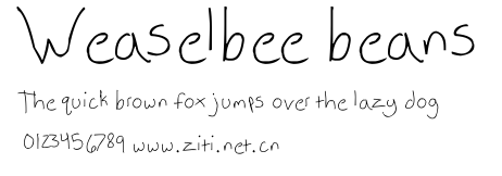 Weaselbee beans.ttf字體轉換器圖片