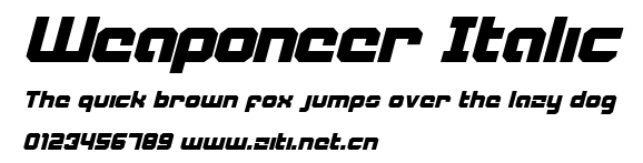 Weaponeer Italic.ttf字體轉換器圖片