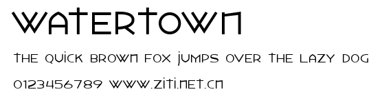Watertown.ttf字體轉換器圖片