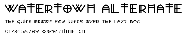 Watertown Alternate.ttf字體轉換器圖片