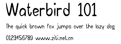 Waterbird 101.ttf字體轉換器圖片