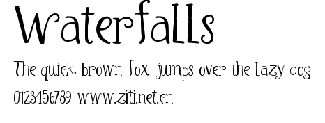 Waterfalls.ttf字體轉換器圖片
