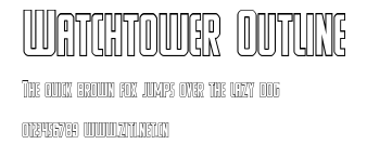 Watchtower Outline.ttf字體轉換器圖片