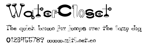 WaterCloset.ttf字體轉換器圖片