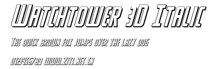 Watchtower 3D Italic.ttf字體轉換器圖片