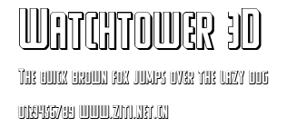 Watchtower 3D.ttf字體轉換器圖片