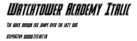 Watchtower Academy Italic.ttf字體轉換器圖片