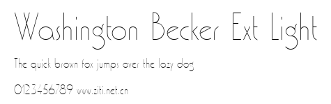 Washington Becker Ext Light.ttf字體轉換器圖片
