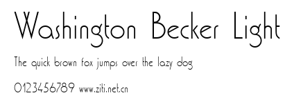 Washington Becker Light.ttf字體轉換器圖片