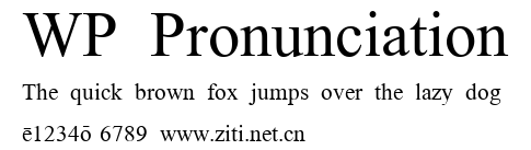 WP Pronunciation.ttf字體轉換器圖片