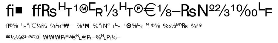 WP TypographicSymbols.ttf字體轉換器圖片