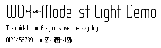 WOX~Modelist Light Demo.otf