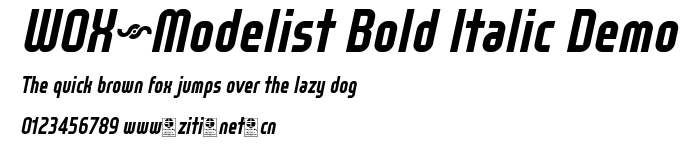 WOX~Modelist Bold Italic Demo.otf字體轉換器圖片
