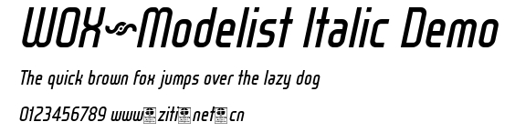 WOX~Modelist Italic Demo.otf