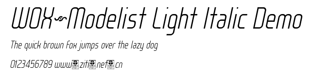WOX~Modelist Light Italic Demo.otf