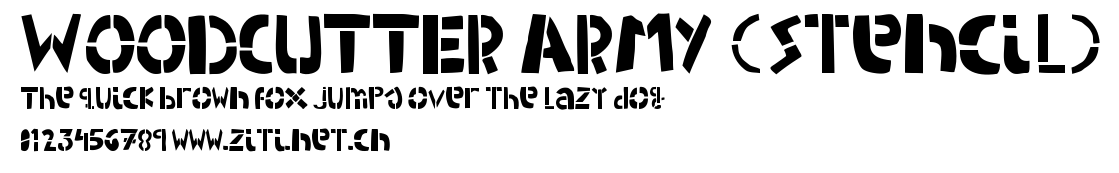 WOODCUTTER ARMY (Stencil).ttf