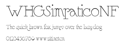 WHGSimpaticoNF.ttf字體轉換器圖片