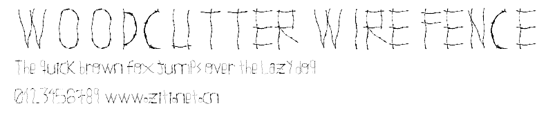 WOODCUTTER WIRE FENCE.ttf字體轉換器圖片