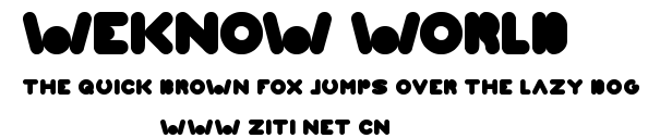 WEKNOW WORLD.ttf字體轉換器圖片