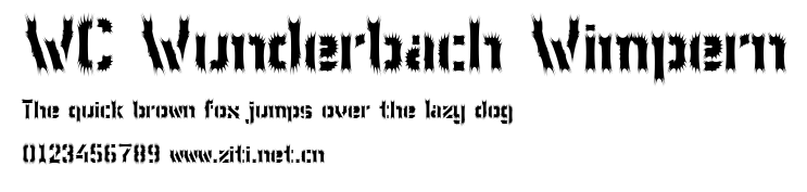 WC Wunderbach Wimpern.ttf字體轉換器圖片