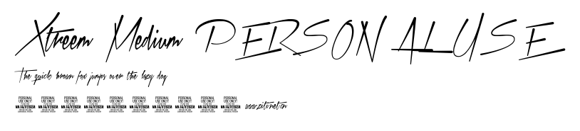 Xtreem Medium PERSONAL USE.ttf