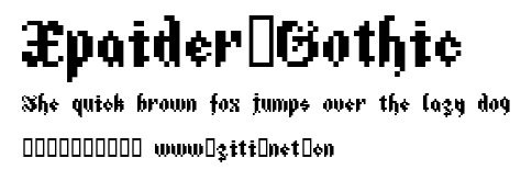 Xpaider_Gothic.ttf字體轉換器圖片