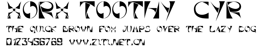 Xorx_Toothy Cyr.ttf字體轉換器圖片