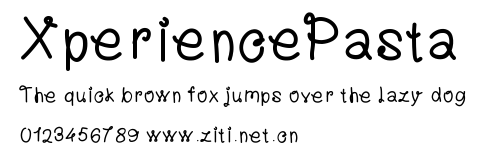 XperiencePasta.ttf字體轉換器圖片