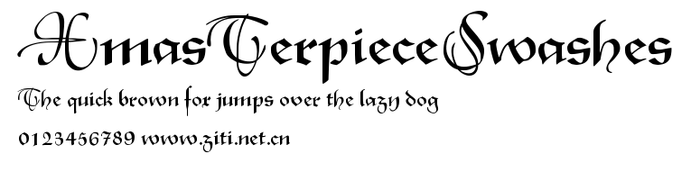 XmasTerpieceSwashes.ttf字體轉換器圖片
