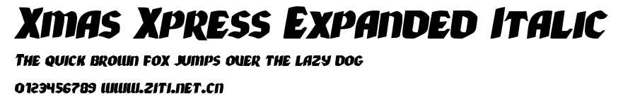 Xmas Xpress Expanded Italic.ttf字體轉換器圖片