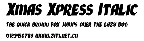 Xmas Xpress Italic.ttf字體轉換器圖片
