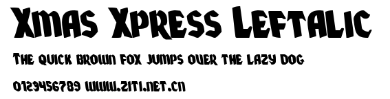 Xmas Xpress Leftalic.ttf字體轉換器圖片