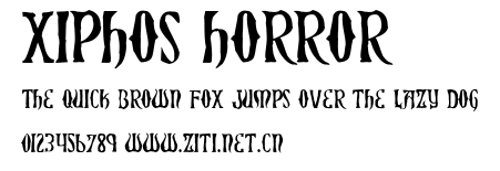 Xiphos Horror.ttf字體轉換器圖片
