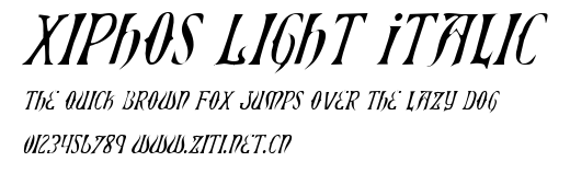 Xiphos Light Italic.ttf字體轉換器圖片