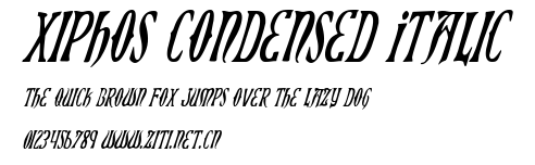 Xiphos Condensed Italic.ttf字體轉換器圖片