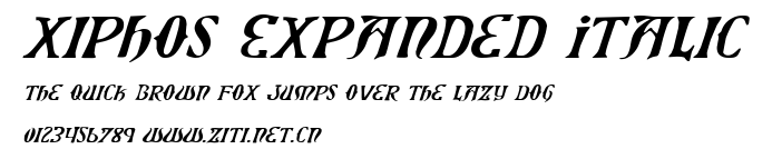 Xiphos Expanded Italic.ttf字體轉換器圖片