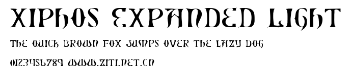 Xiphos Expanded Light.ttf字體轉換器圖片
