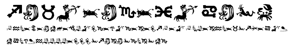 Xilo in Zodiac.ttf字體轉換器圖片
