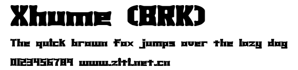 Xhume (BRK).ttf字體轉換器圖片