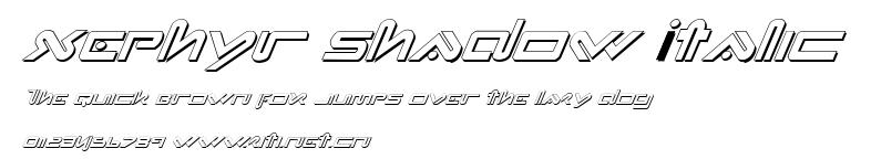 Xephyr Shadow Italic.ttf字體轉換器圖片
