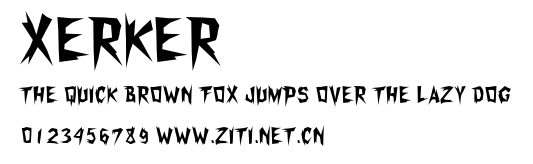 Xerker.ttf字體轉換器圖片