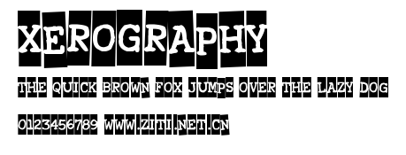 Xerography.ttf字體轉換器圖片