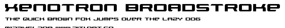 Xenotron Broadstroke.ttf字體轉換器圖片