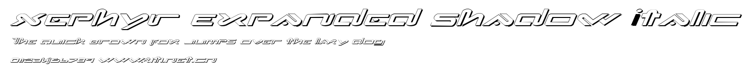 Xephyr Expanded Shadow Italic.ttf字體轉換器圖片