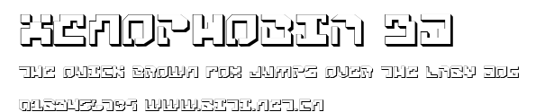 Xenophobia 3D.ttf字體轉換器圖片
