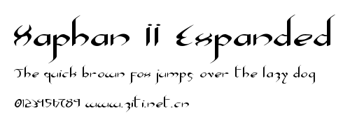 Xaphan II Expanded.ttf字體轉換器圖片