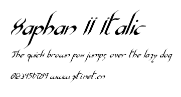 Xaphan II Italic.ttf字體轉換器圖片