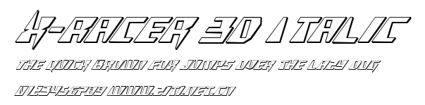 X-Racer 3D Italic.ttf